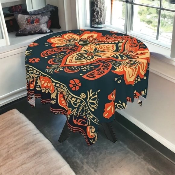 Boho Tablecloth | Vintage Tablecloth | Floral table cloth | Rectangle Square - Picture 1 of 10
